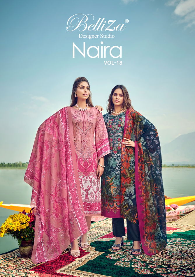 Belliza Naira Vol 18 Printed Cotton Dress Material Catalog
